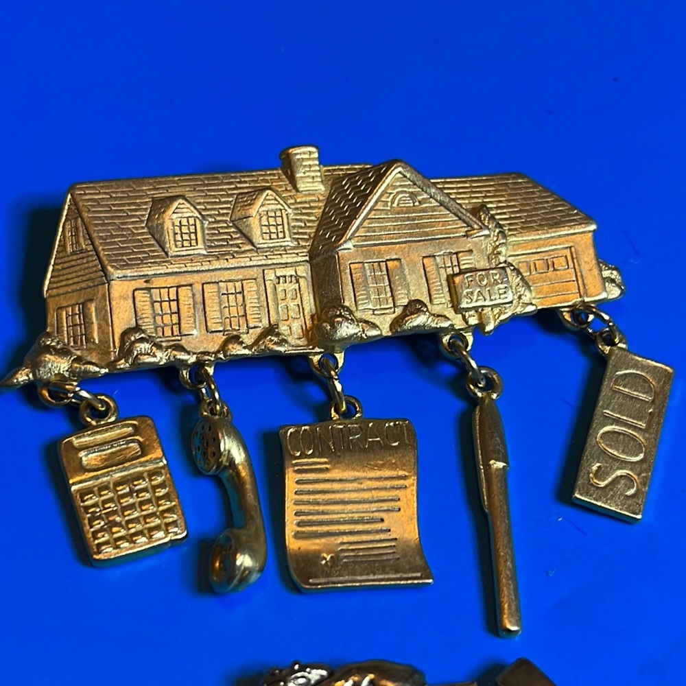 Real estate agent JEWELRY! Bracelet & JJ BROOCH - lot - Picture 2 of 8